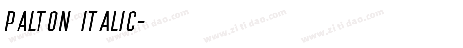 Palton ITALIC字体转换